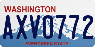 WA license plate AXV0772