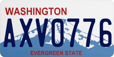 WA license plate AXV0776