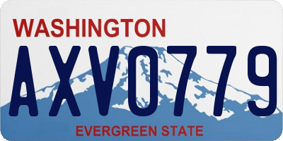 WA license plate AXV0779