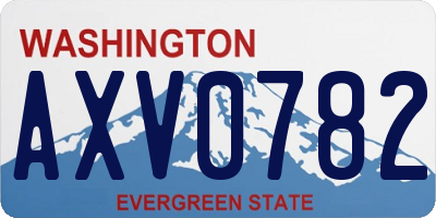 WA license plate AXV0782