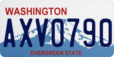 WA license plate AXV0790