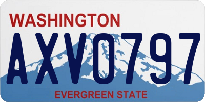 WA license plate AXV0797