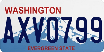 WA license plate AXV0799