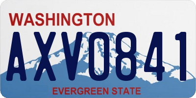 WA license plate AXV0841
