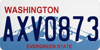 WA license plate AXV0873