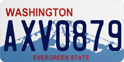 WA license plate AXV0879