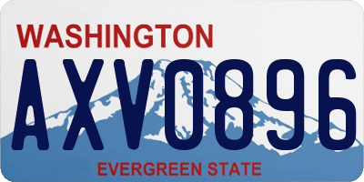 WA license plate AXV0896