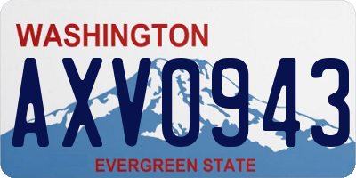 WA license plate AXV0943