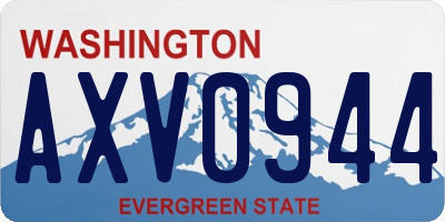 WA license plate AXV0944
