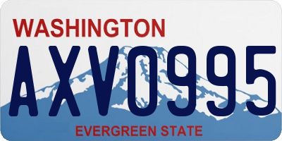 WA license plate AXV0995