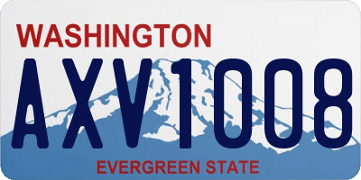 WA license plate AXV1008