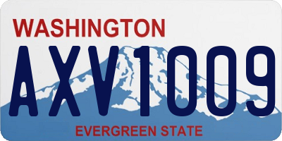 WA license plate AXV1009