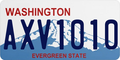 WA license plate AXV1010