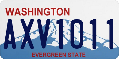 WA license plate AXV1011