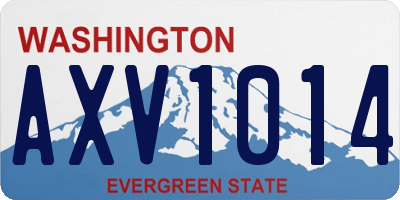 WA license plate AXV1014