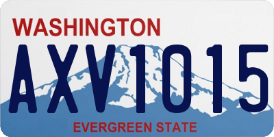 WA license plate AXV1015