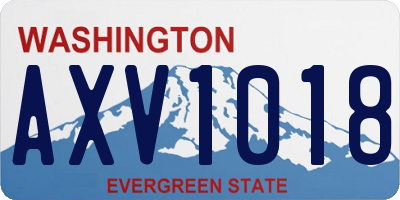 WA license plate AXV1018