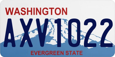 WA license plate AXV1022