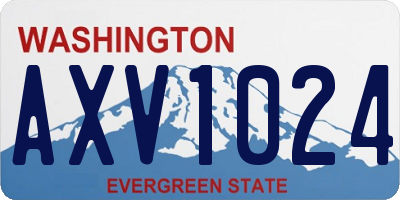 WA license plate AXV1024