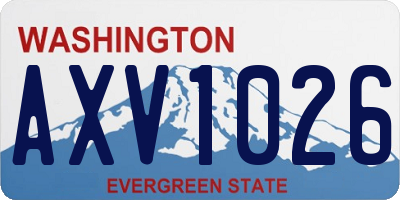 WA license plate AXV1026