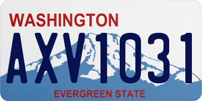 WA license plate AXV1031