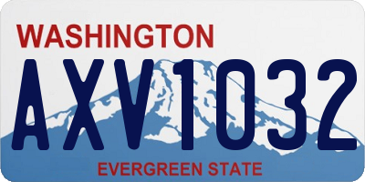 WA license plate AXV1032
