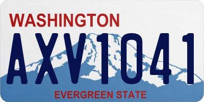WA license plate AXV1041