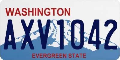 WA license plate AXV1042