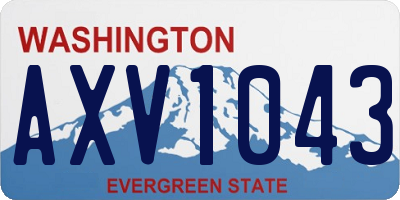 WA license plate AXV1043