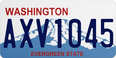 WA license plate AXV1045