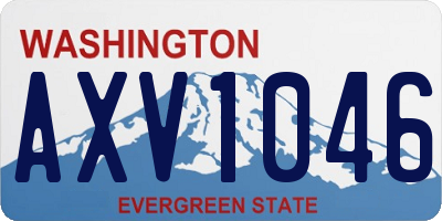 WA license plate AXV1046
