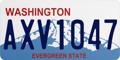 WA license plate AXV1047
