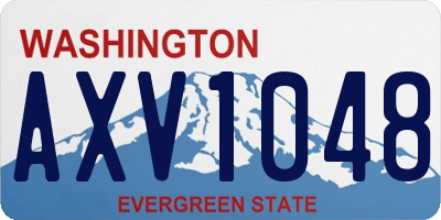 WA license plate AXV1048