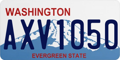 WA license plate AXV1050