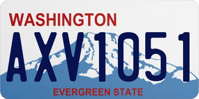 WA license plate AXV1051