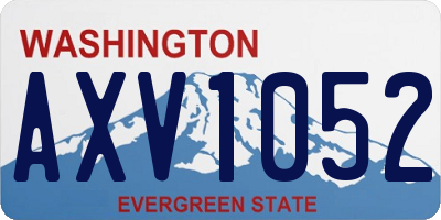 WA license plate AXV1052