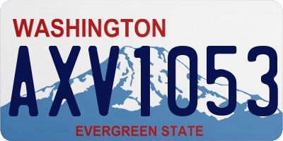 WA license plate AXV1053