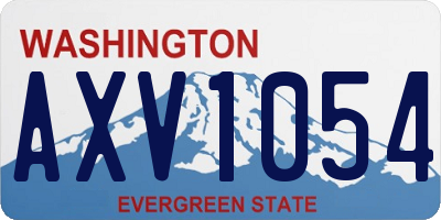 WA license plate AXV1054