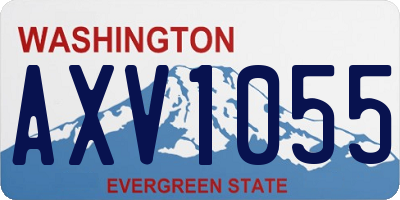 WA license plate AXV1055