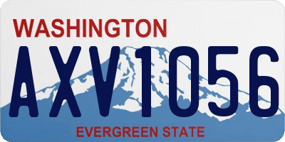 WA license plate AXV1056
