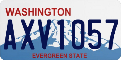 WA license plate AXV1057