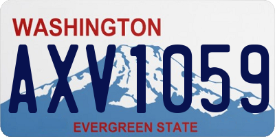 WA license plate AXV1059