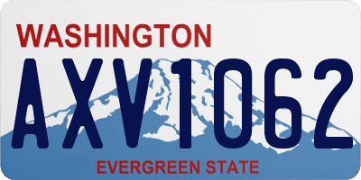 WA license plate AXV1062
