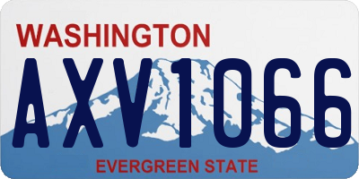 WA license plate AXV1066