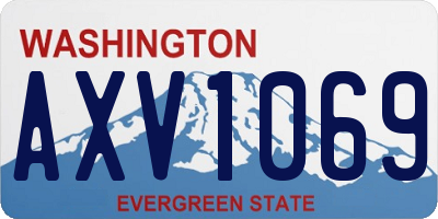 WA license plate AXV1069