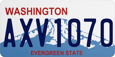 WA license plate AXV1070
