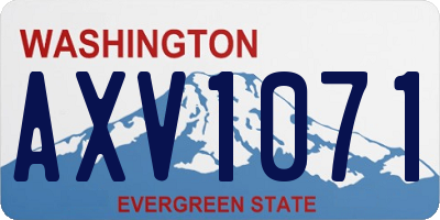 WA license plate AXV1071
