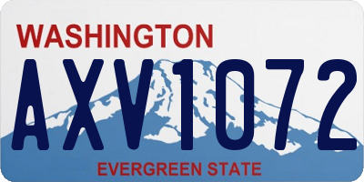 WA license plate AXV1072