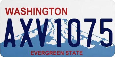 WA license plate AXV1075