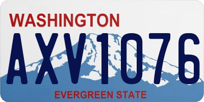 WA license plate AXV1076